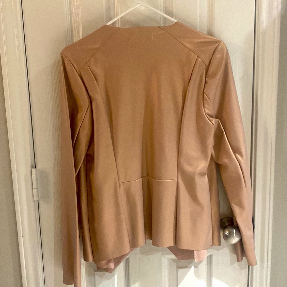 JustFab light Rose Gold Suede Feel Blazer/Jacket. New with tags! Size L - Picture 7 of 11